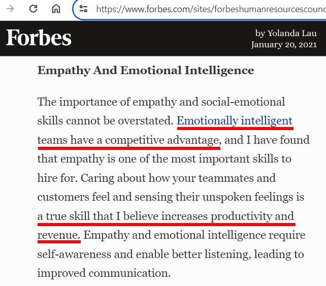 Forbes Jan 2021 article about soft skills
